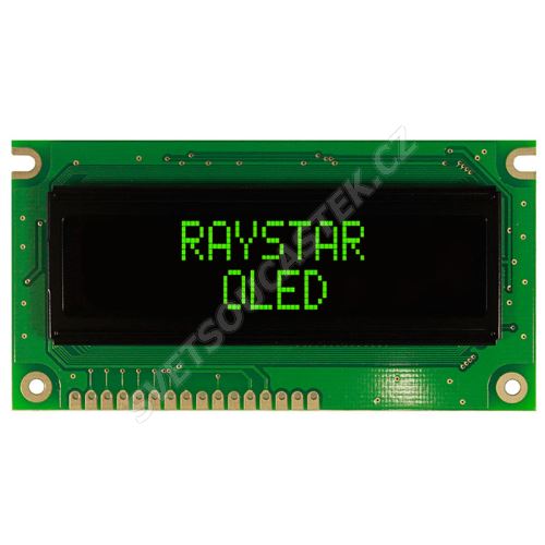 Alfanumerický OLED displej Raystar REC001602EGPP5N00000