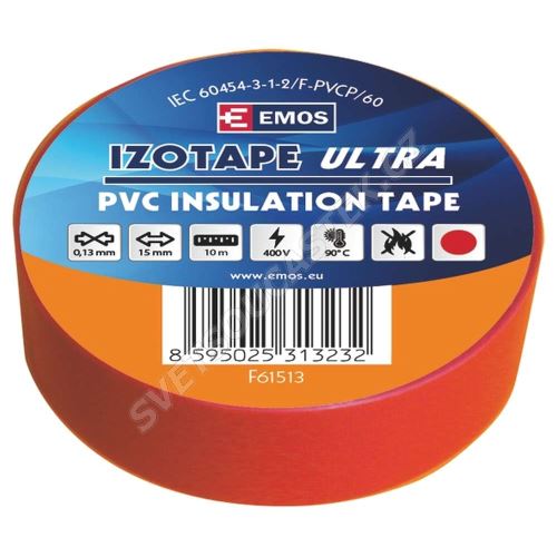 Izolačná páska PVC červená 15mm / 10m