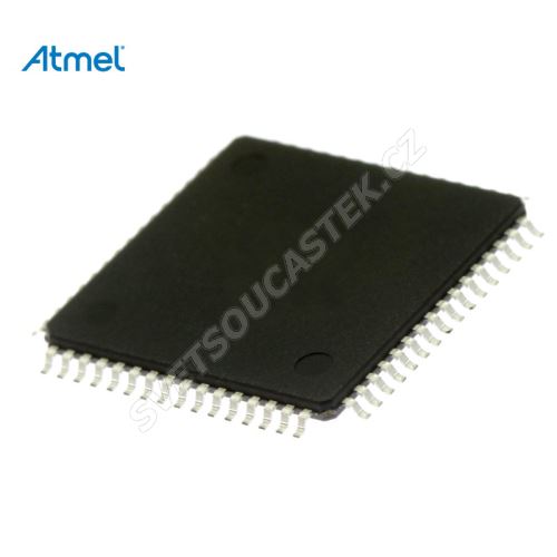 8-Bit MCU AVR CAN 2.7-5.5V 128K-Flash 16MHz TQFP64 Atmel AT90CAN128-16AU