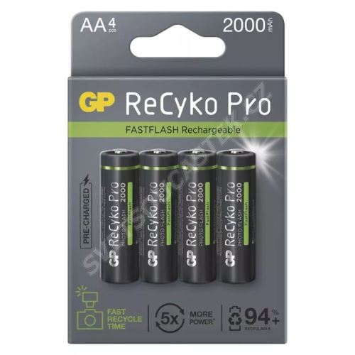 Nabíjecí baterie GP ReCyko+ Pro 2100 HR6 (AA), 4 ks v papírové krabičce