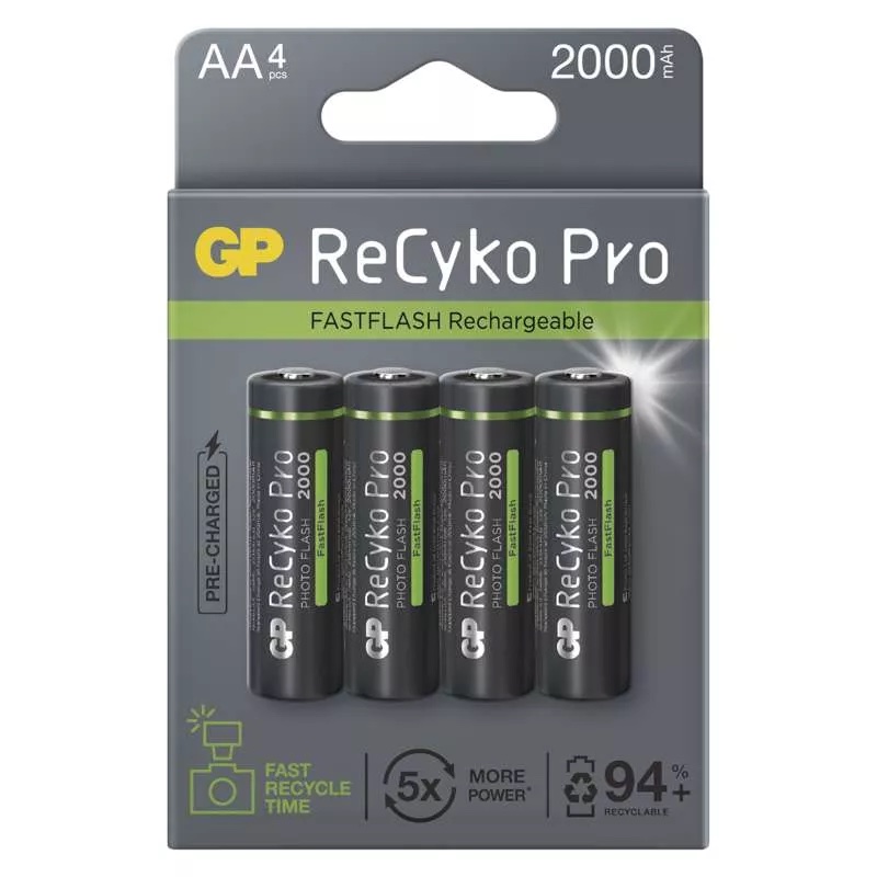 GP ReCyko+ Pro 2100 HR6 (AA), 4 ks v papírové krabičce