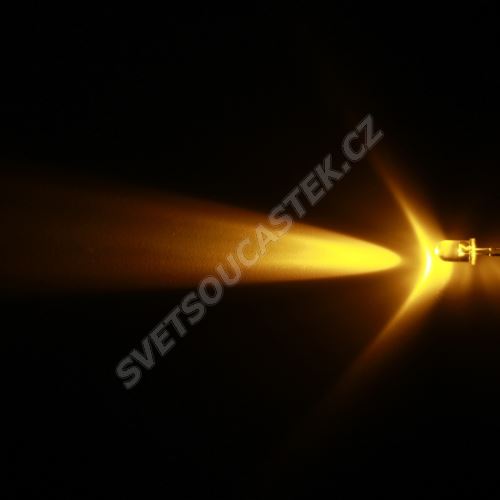LED 5mm žlutá 8000mcd/23° čirá Hebei 520PY9C