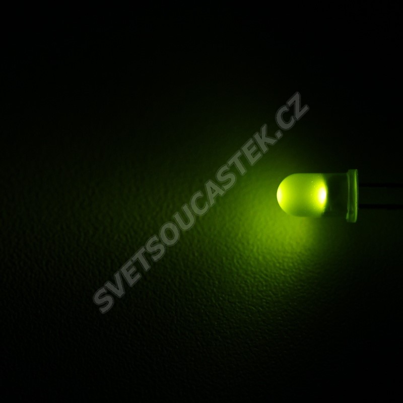 LED 5mm zelená 100mcd/30° difúzní Wenrun LAG50330