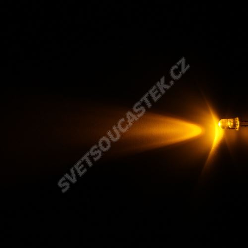 LED 5mm žlutá 4000mcd/30° čirá Hebei 530MY8C