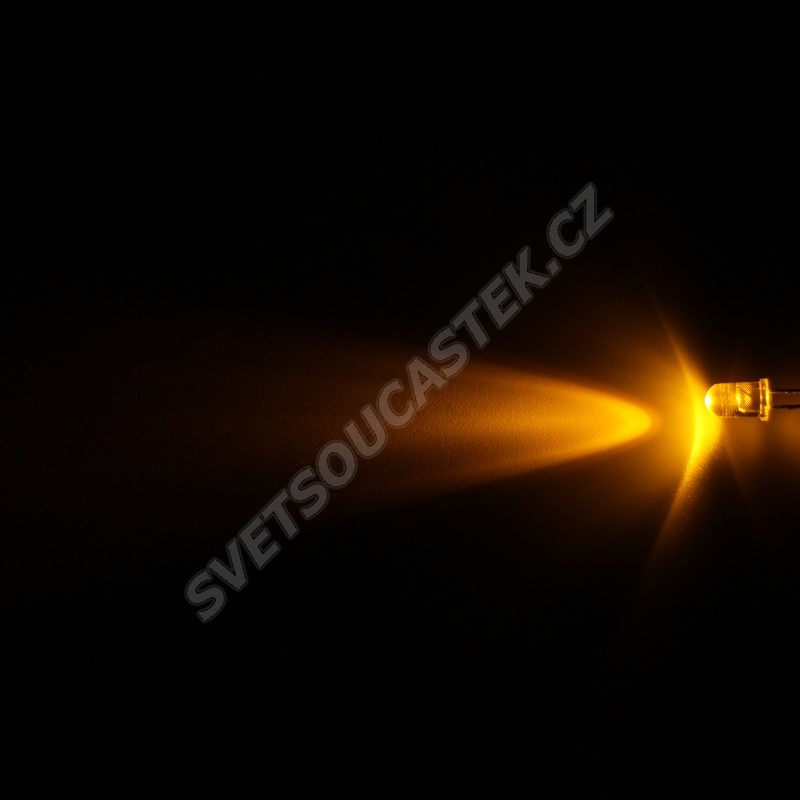 LED 5mm žlutá 4000mcd/30° čirá Hebei 530MY8C