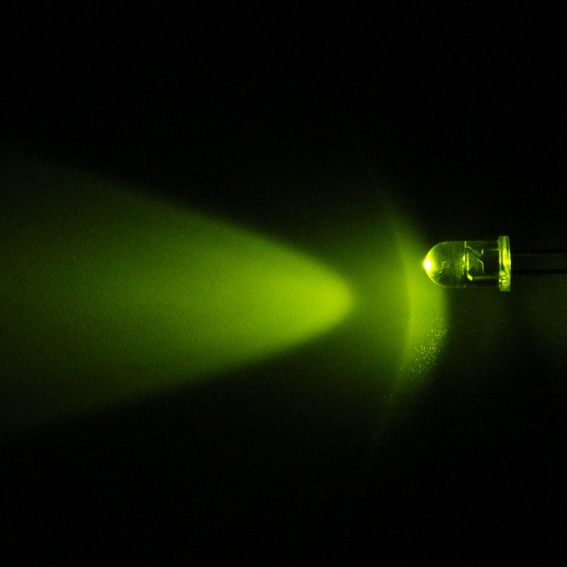 LED 5mm zelená 800mcd/30° čirá Hebei 530AG7C
