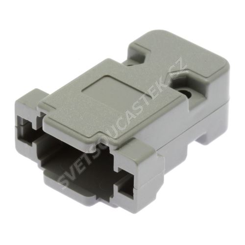 Kryt konektoru CANON 9 pinů plastový šedý  Xinya 158-09 P GT