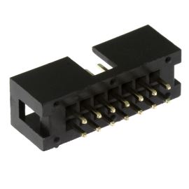 Konektor IDC pro ploché kabely 14 pinů (2x7) RM2.54mm do DPS přímý Xinya 118-A 14 G S K