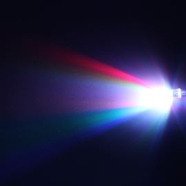 LED dioda 5mm RGB čirá Optosupply OSTAPA57E1A