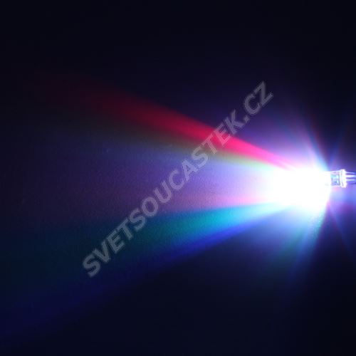 LED 5mm RGB 2100/5800/1500mcd/ 35~40° čirá spol. anoda Hebei 540R2GBC-CA