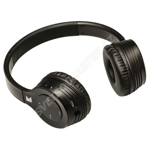 Bluetooth sluchátka s mikrofonem (headset) černé König CSBTHS300BL