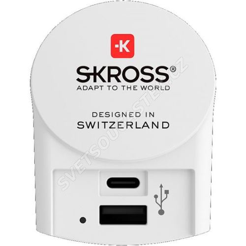 Nabíjací adaptér SKROSS Type-C Euro 5400mA, 2 USB výstupy