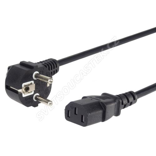 Napájecí kabel IEC320-C13 (EU) - 3x1mm2 - 1m