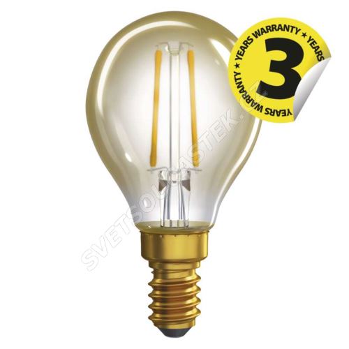 LED žiarovka Vintage Mini Globe 2W / 360 ° teplá biela E14 / 230V Emos Z74305