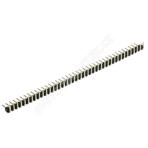 Lámací kolíková lišta jednořadá 40 pinů RM2mm pozlacená úhlová 90° Connfly DS1025-02-1*40P8BR1