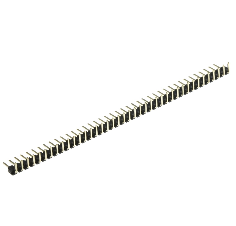 Levně Lámací kolíková lišta jednořadá 40 pinů rm2mm pozlacená úhlová 90° connfly ds1025-02-1*40p8br1