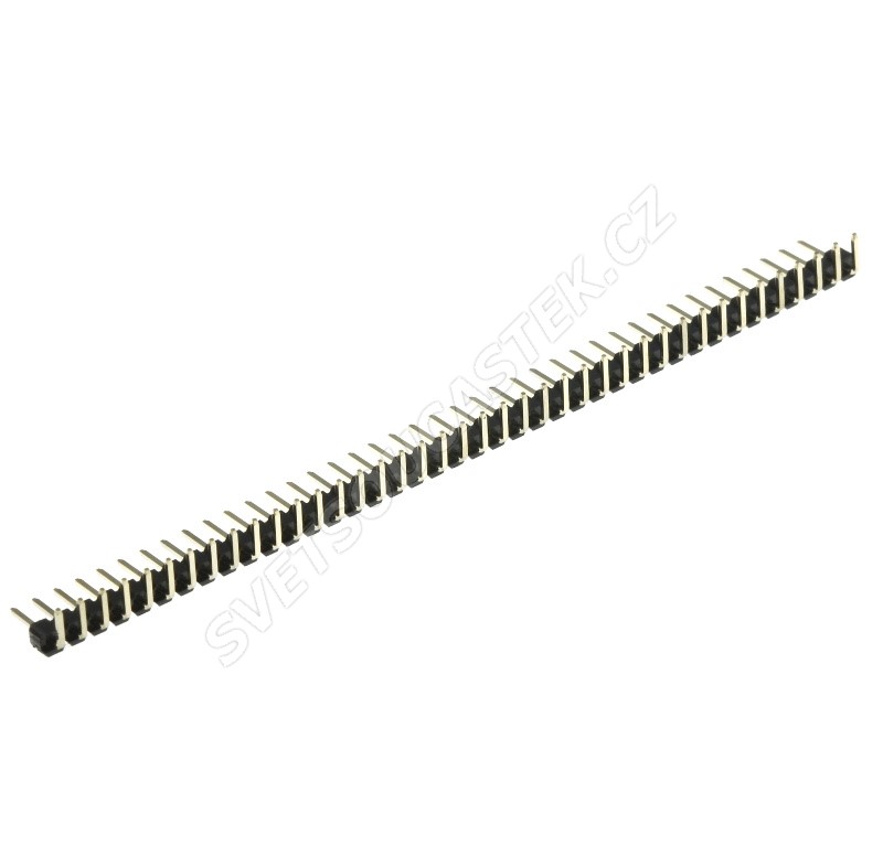 Lámací kolíková lišta jednořadá 40 pinů RM2mm pozlacená přímá Connfly DS1025-02-1*40P8BR1