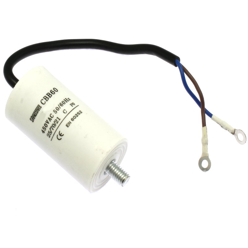 Levně Rozběhový kondenzátor cbb60g 3uf/450v ±5% očka m4 na kabelu sr passives cbb60g-3/450