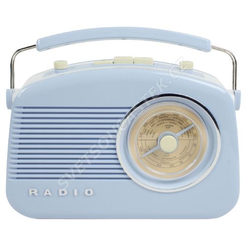 Retro rádio přenosné AM/FM světle modré König HAV-TR710BU