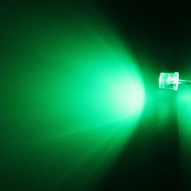 LED 5mm zelená 3000mcd/100° čirá Hebei 599PG2C