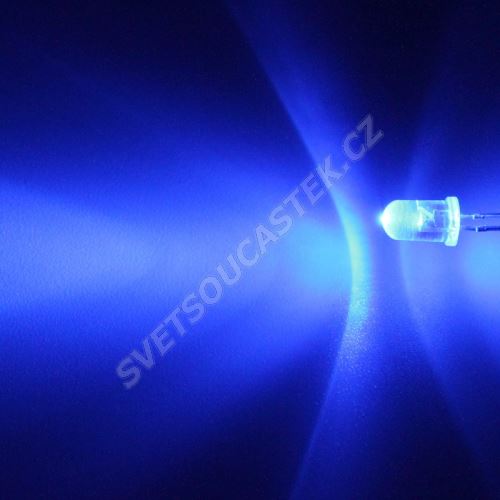 LED 5mm modrá 8200mcd/13° čirá Hebei 510LB7C