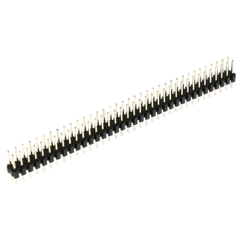 Levně Lámací kolíková lišta dvouřadá 2x36 pinů rm2.54mm pozlacená přímá xinya 112-a-d s 72g