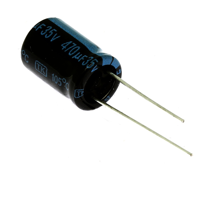 Levně Elektrolytický kondenzátor radiální e 470uf/35v 10x16 rm5 105°c jamicon tkr471m1vg16m