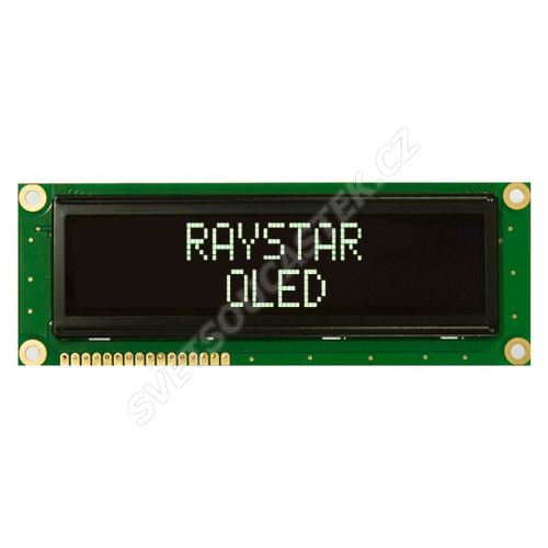 Alfanumerický OLED displej Raystar REC001602BWPP5N00000