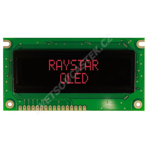 Alfanumerický OLED displej Raystar REC001602ERPP5N00000