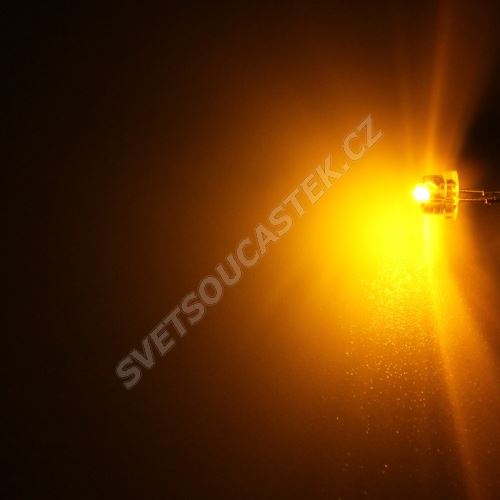 LED 4,8mm žlutá 280mcd/170° čirá Hebei 412PY9C