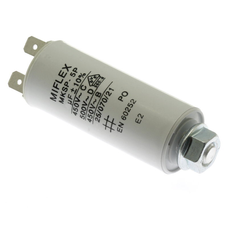 Rozběhový kondenzátor I15KV 16uF/450V ±10% Faston 6.3mm Miflex I15KV616K-B