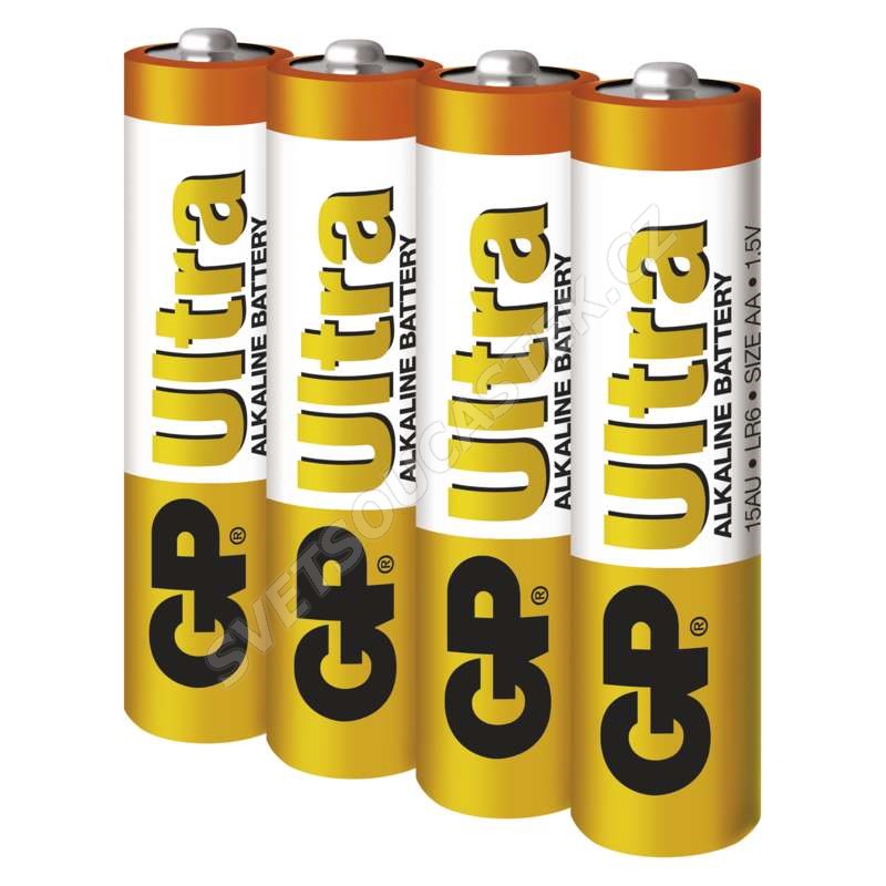 Alkalická batéria GP Ultra LR6 (AA), 4 ks v blistri