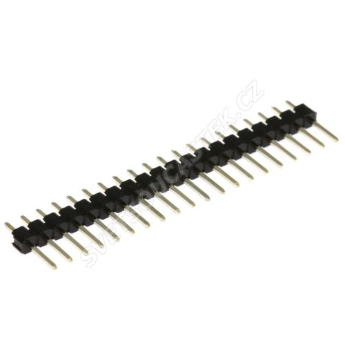 Lámací kolíková lišta jednořadá 20 pinů RM2.54mm pozlacená přímá Xinya 112-A-S S 20G