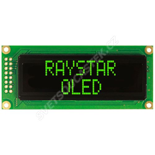 Alfanumerický OLED displej Raystar REC001602CGPP5N00000