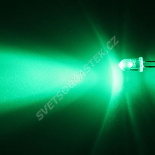 LED 5mm zelená 6000mcd/30° čirá Hebei 530VG0C