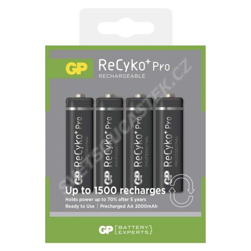 Nabíjacie batérie GP ReCyko+ Pro 2100 HR6 (AA), 4 ks v blistru