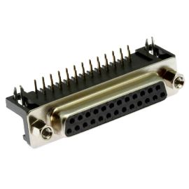 Konektor CANON 25 pinů zásuvka do DPS úhlová 90° Xinya 107-25 S C K A B