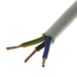 Flexibilní kabel trojlinka CYLY 3x0.5mm bílý H03VV-F 300V