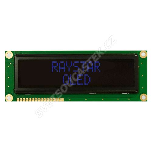 Alfanumerický OLED displej Raystar REC001602BBPP5N00001