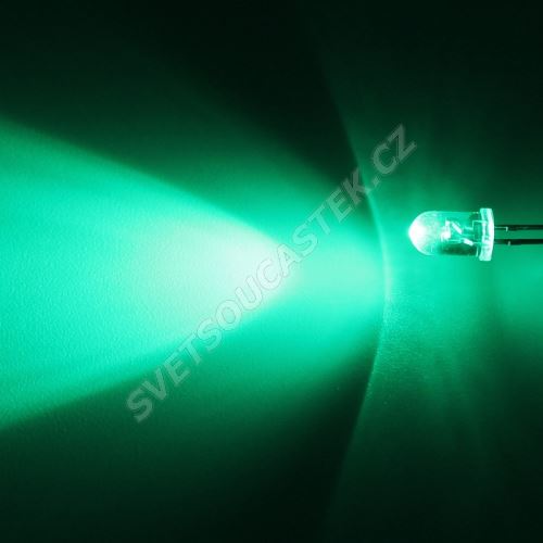 LED 5mm zelená 12000mcd/40° čirá Hebei 540PG0C