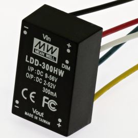 DC/DC LED driver s drátovými vývody (2-52V/300mA) Mean Well LDD-300HW