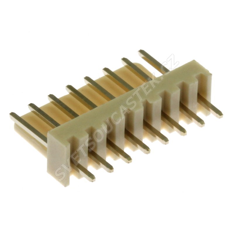 Konektor se zámkem 8 pinů (1x8) do DPS RM2.54mm přímý pozlacený Xinya 137-08 S G