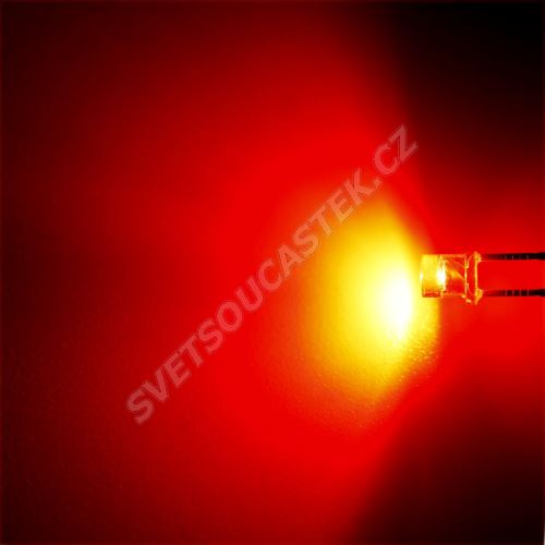 LED 3mm červená 1000mcd/140° čirá Optosupply OSR5PA34E1A