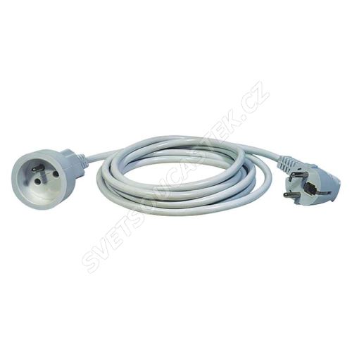 Prodlužovací kabel bílý 3x1,0mm 1 zásuvka 1.5m