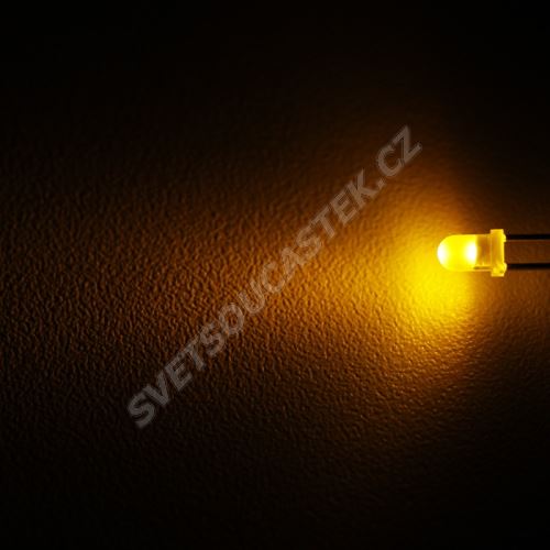 LED 3mm žlutá 400mcd/30° difúzní Wenrun LUY30240
