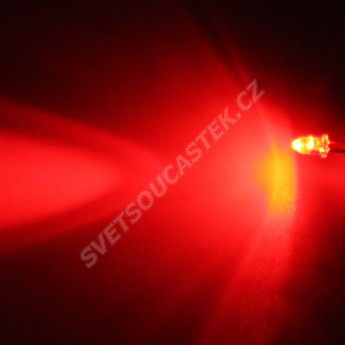 LED 3mm červená 2130mcd/30° čirá Hebei 330HR3C