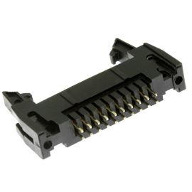 Konektor IDC pro ploché kabely 20 pinů (2x10) RM2.54mm do DPS přímý Xinya 119-20 G S K