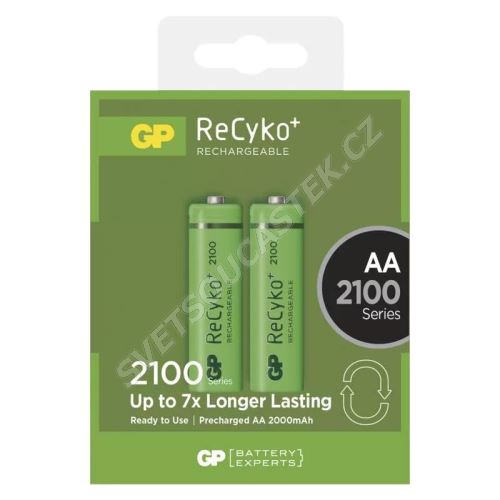 Nabíjecí baterie GP ReCyko+ 2100 HR6 (AA), 2 ks v blistru
