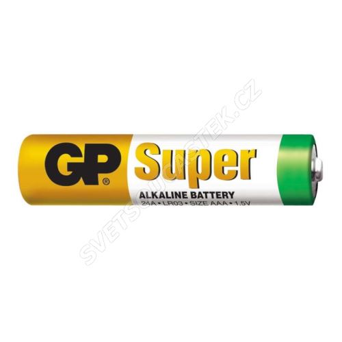 Alkalická baterie GP Super LR03 (AAA), 2 ks ve fólii