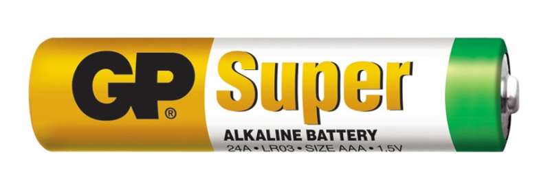 Levně Alkalická baterie gp super lr03 (aaa), 2 ks ve fólii